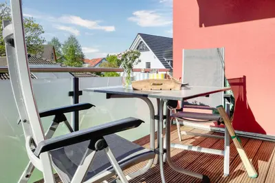Ein Balkon oder eine Terrasse in der Unterkunft Kavelweg 9 Whg 3 - Kavelkoje