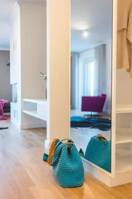 Ein Bett oder Betten in einem Zimmer der Unterkunft Logierhaus Friedrich WE 7 - 