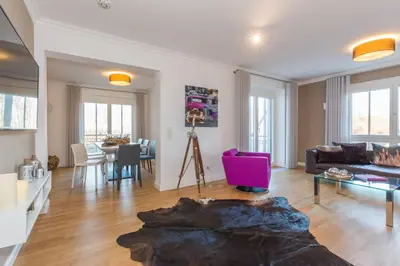 Ein Sitzbereich in der Unterkunft Logierhaus Friedrich WE 7 - 