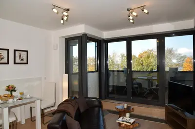 Ein Sitzbereich in der Unterkunft Logierhaus Friedrich WE 23 - 