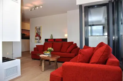 Ein Sitzbereich in der Unterkunft Logierhaus Friedrich WE 24 - 
