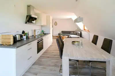 Küche/Küchenzeile in der Unterkunft Wohnung Manu