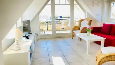 Ein Sitzbereich in der Unterkunft Mühlenstrasse 19 - Wohnung Sonnendeck