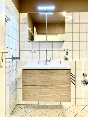 Ein Badezimmer in der Unterkunft Parkresidenz am Hafen Wohnung HF 12 - Luftsnappers