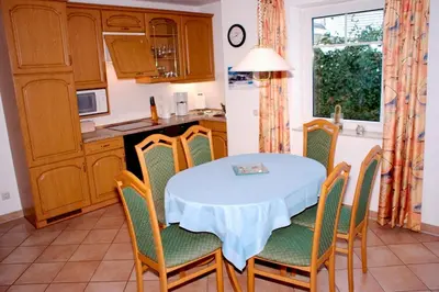 Küche/Küchenzeile in der Unterkunft Parkresidenz am Hafen Wohnung HF 31