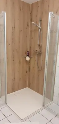 Ein Badezimmer in der Unterkunft Parkresidenz am Hafen Wohnung HF 32