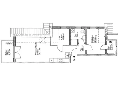 Grundriss der Unterkunft Kavelweg 9 Whg 4 - Pier 12