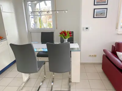 Ein Sitzbereich in der Unterkunft Rämel 38 - Wohnung 17