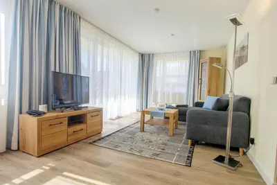 TV/Unterhaltungsangebot in der Unterkunft Residenz am Strand Wohnung 2-33