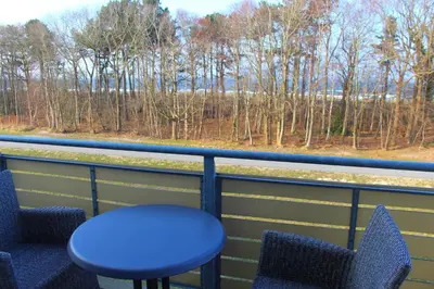Ein Balkon oder eine Terrasse in der Unterkunft Residenz am Strand Wohnung 2-39