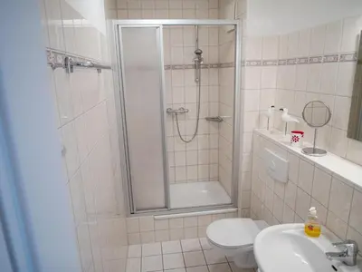 Ein Badezimmer in der Unterkunft Residenz am Strand Wohnung 2-43