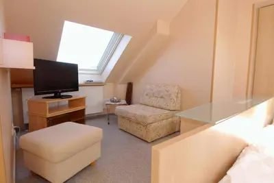 TV/Unterhaltungsangebot in der Unterkunft Residenz am Strand Wohnung 3-54