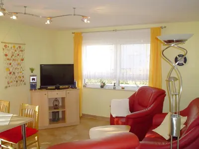 TV/Unterhaltungsangebot in der Unterkunft Residenz am Strand Wohnung 4-56