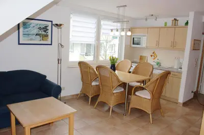 Küche/Küchenzeile in der Unterkunft Residenz am Strand Wohnung 4-64
