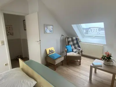 Ein Sitzbereich in der Unterkunft Residenz am Strand Ostseerauschen - Wohnung 5-72