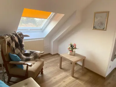 Ein Sitzbereich in der Unterkunft Residenz am Strand Ostseerauschen - Wohnung 5-72