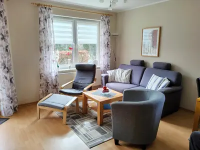 Ein Sitzbereich in der Unterkunft Hoppenberg 5 - Wohnung Schröder