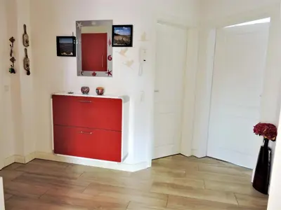Küche/Küchenzeile in der Unterkunft Neue Reihe 28 - Wohnung Wolke 7