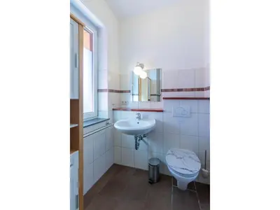 Ein Badezimmer in der Unterkunft Wuschels Hütt