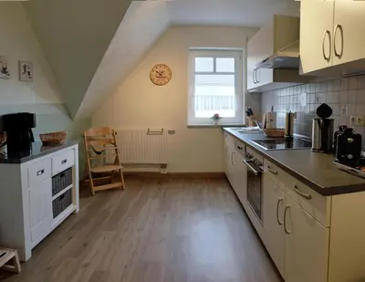 Küche/Küchenzeile in der Unterkunft Zur Hanse Wohnung 4 5 - Zur Hanse West