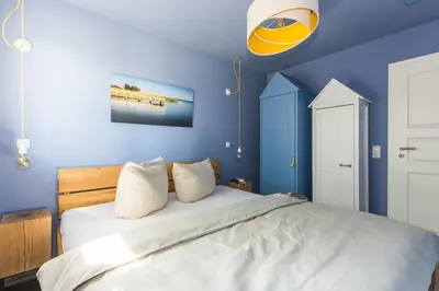 Ein Bett oder Betten in einem Zimmer der Unterkunft 8 kleine Heringe
