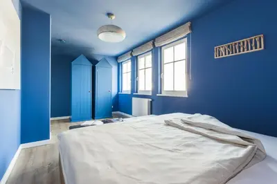 Ein Bett oder Betten in einem Zimmer der Unterkunft 8 kleine Heringe