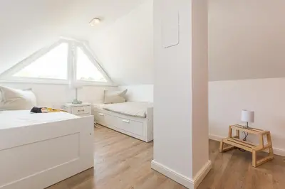 Ein Bett oder Betten in einem Zimmer der Unterkunft 8 kleine Heringe