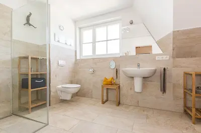 Ein Badezimmer in der Unterkunft 8 kleine Heringe