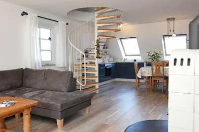 Ein Sitzbereich in der Unterkunft 6 Weidenhof