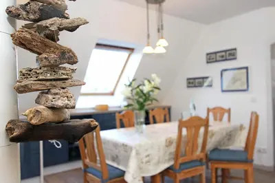Ein Sitzbereich in der Unterkunft 6 Weidenhof