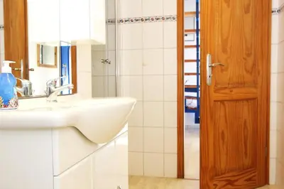 Ein Badezimmer in der Unterkunft Nordlicht