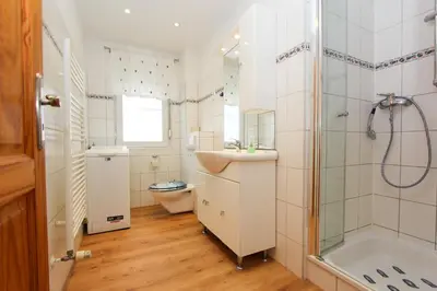 Ein Badezimmer in der Unterkunft Nordlicht