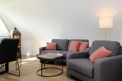 Ein Sitzbereich in der Unterkunft Lieblingshaus Rosalie