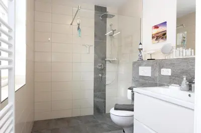 Ein Badezimmer in der Unterkunft Sonnendeck