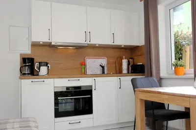 Küche/Küchenzeile in der Unterkunft Lieblingshaus Eddie