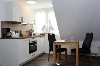 Küche/Küchenzeile in der Unterkunft Lieblingshaus Fiete