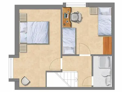 Grundriss der Unterkunft Kormoran Wolke 7