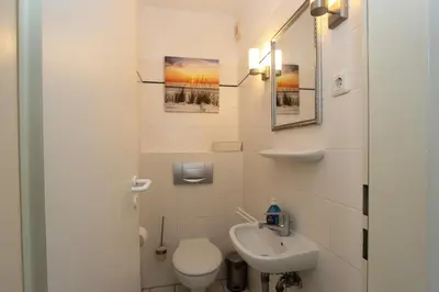 Ein Badezimmer in der Unterkunft Kormoran Meersommer