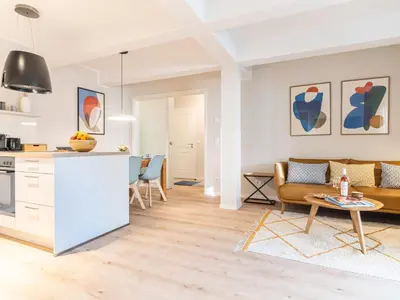 Küche/Küchenzeile in der Unterkunft Ferienwohnung Seebrücke Wustrow