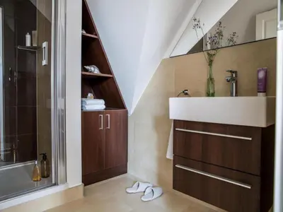Ein Badezimmer in der Unterkunft Ferienwohnung, Zingst