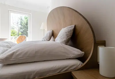 Ein Bett oder Betten in einem Zimmer der Unterkunft Muschel 2