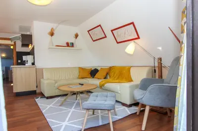 Ein Sitzbereich in der Unterkunft 2 Ton Timmermanns Hus