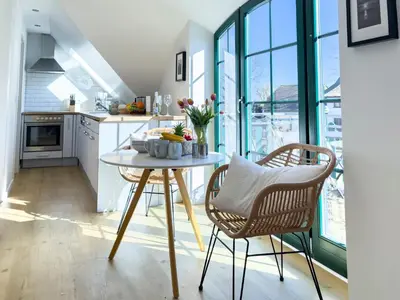 Küche/Küchenzeile in der Unterkunft Haus am kleinen Hafen No. 2
