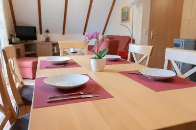 Ein Sitzbereich in der Unterkunft Haus Sabine - OG