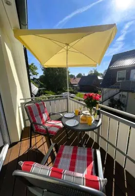 Ein Balkon oder eine Terrasse in der Unterkunft Haus 