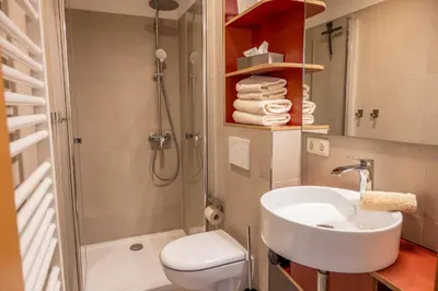 Ein Badezimmer in der Unterkunft Ostseedomizil 