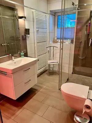 Ein Badezimmer in der Unterkunft Ferienwohnung 2 Müller