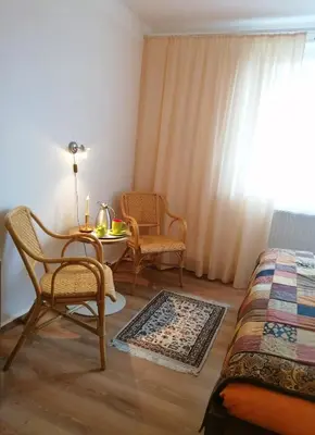 Ein Sitzbereich in der Unterkunft Landhaus Martens