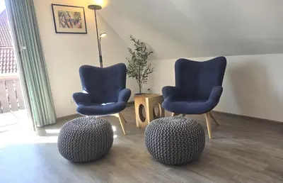 Ein Sitzbereich in der Unterkunft Resi K6