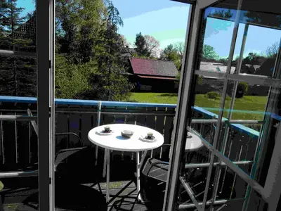 Ein Balkon oder eine Terrasse in der Unterkunft Gästehaus 7